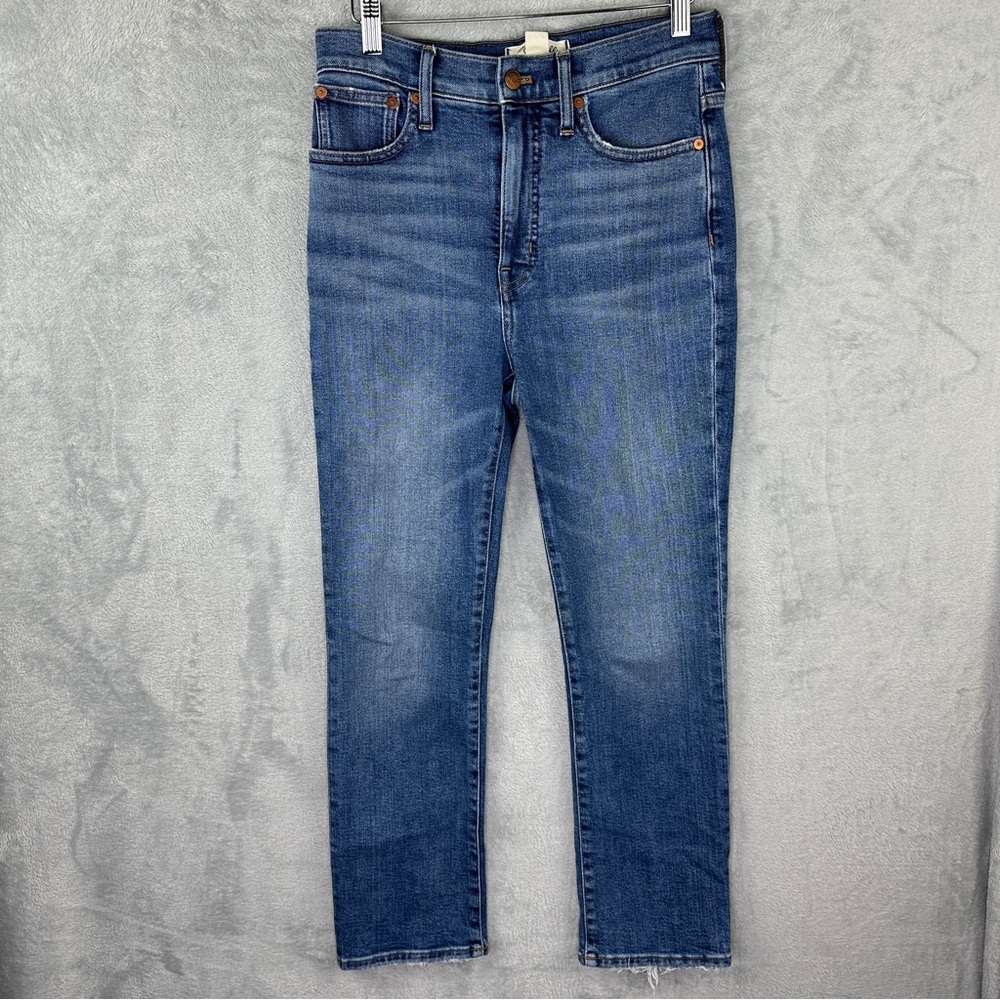 Madewell slim demi boot jeans Blue Stretch Denim size 26